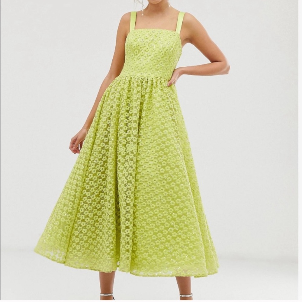 ASOS Dolly & Delicious Square Neck Tulle Gown